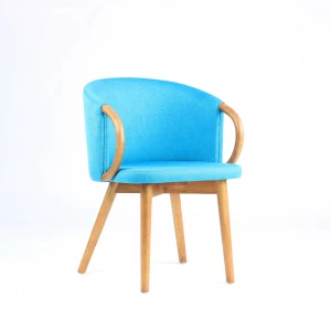 Modern Solid Ash Wood Arm Chair Dining Chair With Fabric Cushion Chair Furniture