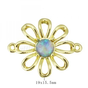 more color brass connector Opal flower 1/1 loop 1314526