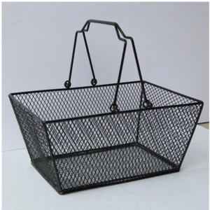 Most popular wire metal basket/cosmetic shopping basket made in china