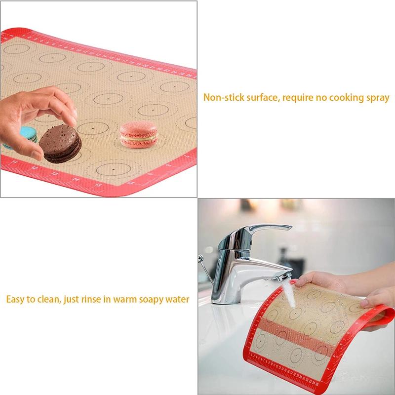 Multi-purpose Reusable pastry tools bakeware non-stick non stick perforated macaron silicone baking mat