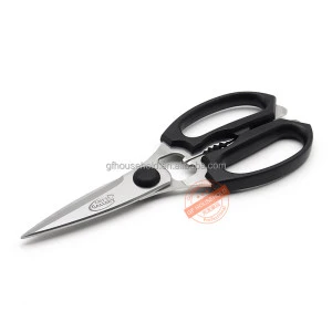Multi-Purpose Stainless Steel Scissors with Bottle Opener &amp; Nut Cracker Functions for Chicken Poultry Fish Meat Vegetables