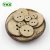 Import Multi-Size Round Natural coconut wood button for clothes accessories from China