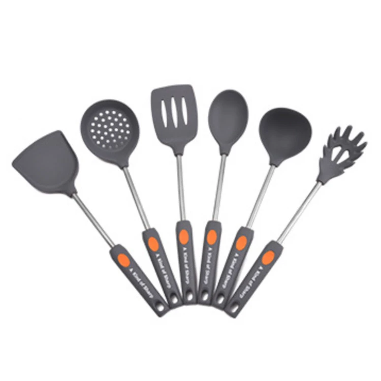Multifunctional 6 PCS Food Grade Kitchenware Cooking Tools Super Heat Resistance  Kitchen Cookware Silicone Kitchen Utensil Set