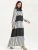Import Muslim Abaya Ruffle Lace Up Striped Maxi Dress Dots Print Retro Ethnic Long Dresses Robe Femme Women Plus Size Vestidos Y11171 from China