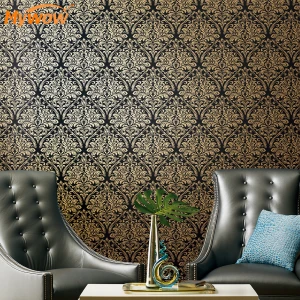 MyWow Interior Home Decorations Fabric Backed Royal Wallpaper Wall Coating