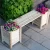 Import Natural Log Wood Bench With Side Planters from China