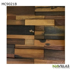 Natural Old Ship Wood Wall Mosaic Tile For Living Room