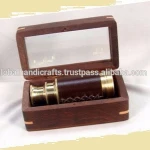 Nautical Brass Pocket Telescope With glass Box