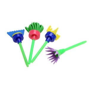 new 4pcs Flower Stamp Sponge Brush Set Art Supplies for Kids DIY Painting Tools