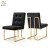 Import New arrival modern brass gold Chrome velvet upholstered dining chair from China