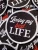 Import NEW Arrival &quot;Living my BEST Life&quot; 3&quot; Circular Badge, Iron on Embroidered Patch Positive Applique from USA