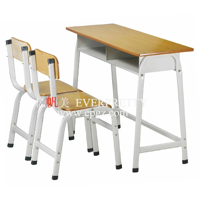 New Arrival School Furniture Double Student Study Desk and Chairs