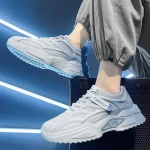 New Breathable Mesh Sports Shoes Mens  White Casual hiking fitness walking style  Shoes