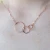 Import New custom stainless steel gold plated triple ring women jewelry pendant necklace from China