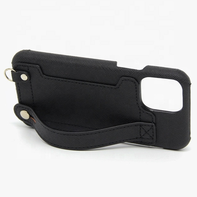 New Design Multifunctional Phone Case For iPhone 11Pro In PU Coated Inner Card Slot With Handle