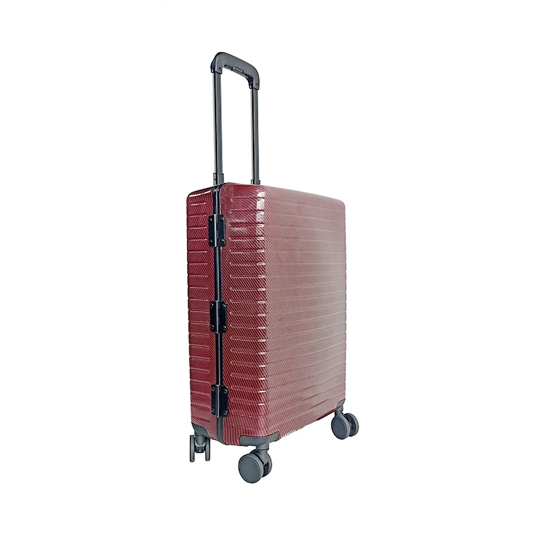 New design PP reinforced material carry-on ultra light trolley luggage