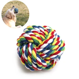 New design Soft cotton rope dog toy ball,wholesale pet toy