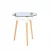 Import new glass top dining table beech wood leg from China