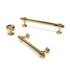 New luxury furniture hardware cabinet handle pull PVD gold drawer door round knobs furniture handle pulls