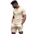 Import New mens light khaki short-sleeved T-shirt shorts sports suit custom LOGO from China