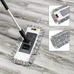 New Product Sustainable Microfiber Mop Heads T/N Yarn Flat Pocket Mop Head