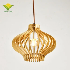 New Products Nature wood led light dining room pendant chandelier