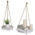 Import new products Round Whitewashed Wood Hanging Plant Shelves from China