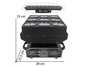 New Stage Light 9*10W RGBW 4in1 LED Matrix Moving Head Transformer Infinite Light for Show Club