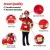 Import New style modern retend play toy  sets kids firefighting career fireman dress up costume set from China