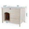 No Assembly Indoor Wooden Dog House Small Dogs 40" x 20.8" x 24.4" One Step Installment