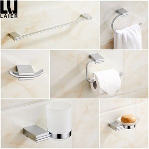 No.12000 bathroom accessories set customized logo brass polished hardware suite