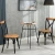 Import Nordic iron industrial style furniture wood dinning chairs from China