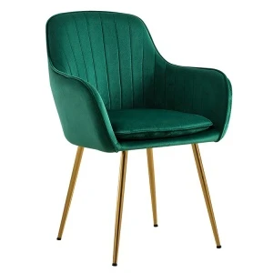 Nordic Style Design Modern Table Room Furniture And Velvet Metal Leg Dining Chair
