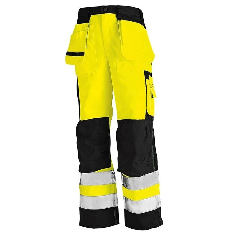 OEM 100% Cotton hi vis safety engineer welder cargo work pants /OEM Reflective feild work joggers