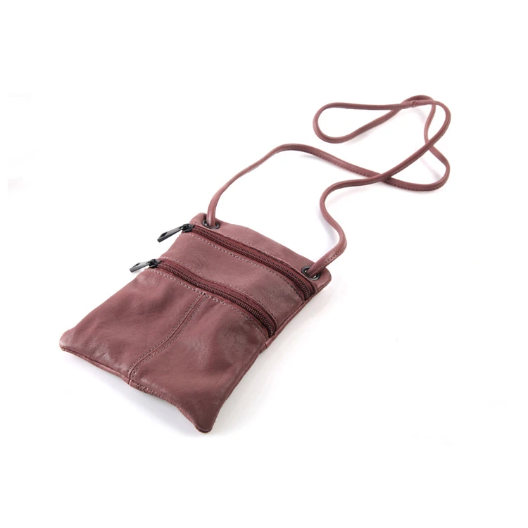 OEM Crossbody Wallet Pouch Messenger Bag PU Mini Mobile Cell Phone Shoulder Bag With Shoulder Strap