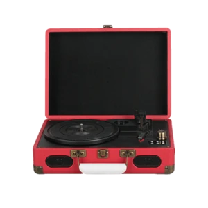 OEM Good quality portable suitcase vinyl usb turntable player with factory price