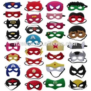 OEM Wholesale High Quality Cheap Party Mask Felt Super Hero Felt Mask For Promotional Gift