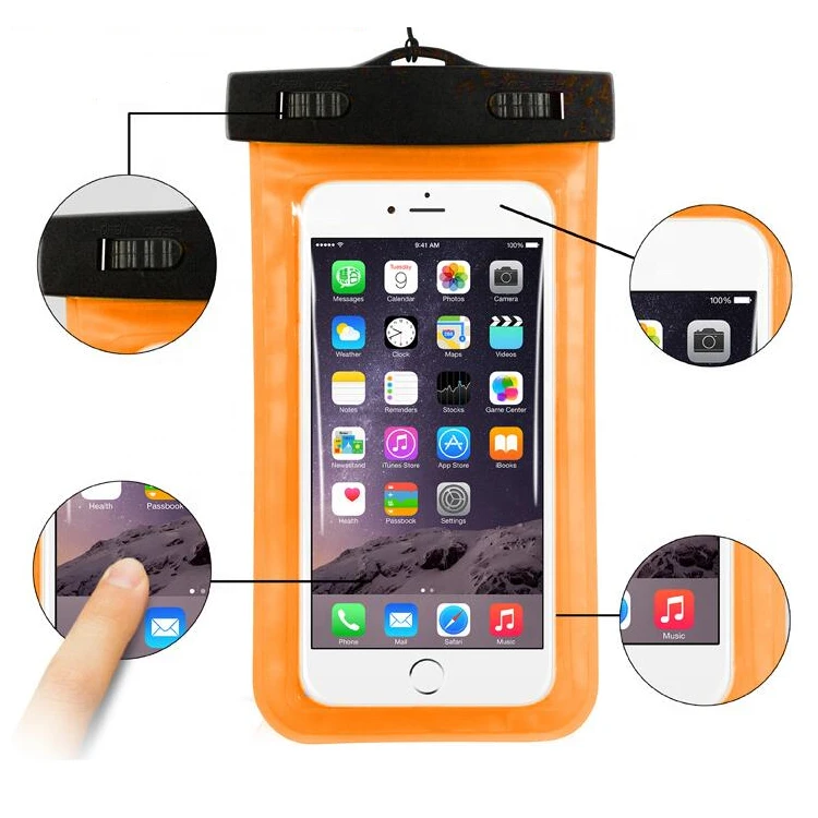 Oem Wholesale Pvc Floating Ziplock Waterproof Cell Mobile Phone Bag For Iphone for Samsung android phones