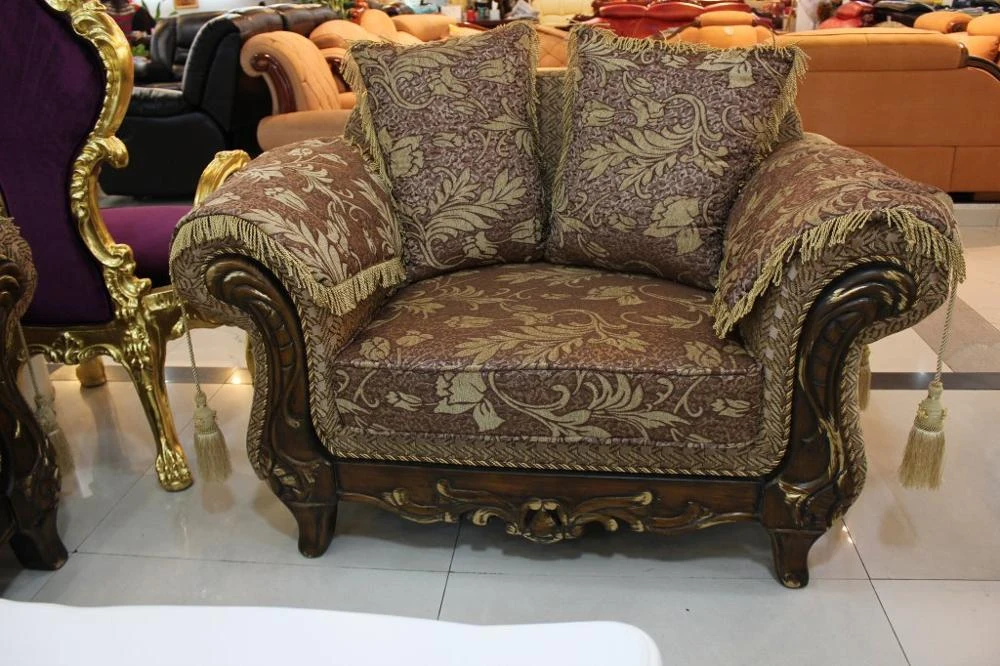 oriental antique style furniture sofa, good design fabric sofa set