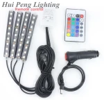 Other Car Interior Light Accessories 9Leds RGB Led Strip Flow Light