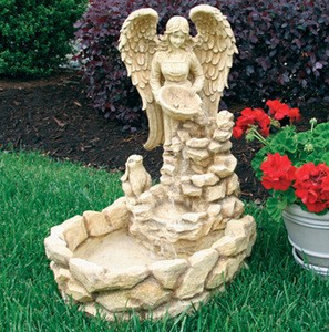 outdoor angel garden water fountain