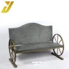 outdoor relax armchair,antique metal garden chair with wheels