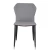 Import P377 Modern affordable durable high quality wholesale metal iron grey fabric kitchen dining chair from China
