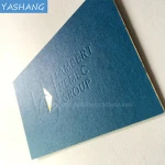 Pantone blue print white paper name cards with gold edges blind embossed print business card