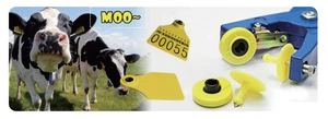 Passive RFID animal ear tag, TPU RFID ear tags for cattle/cow/goat
