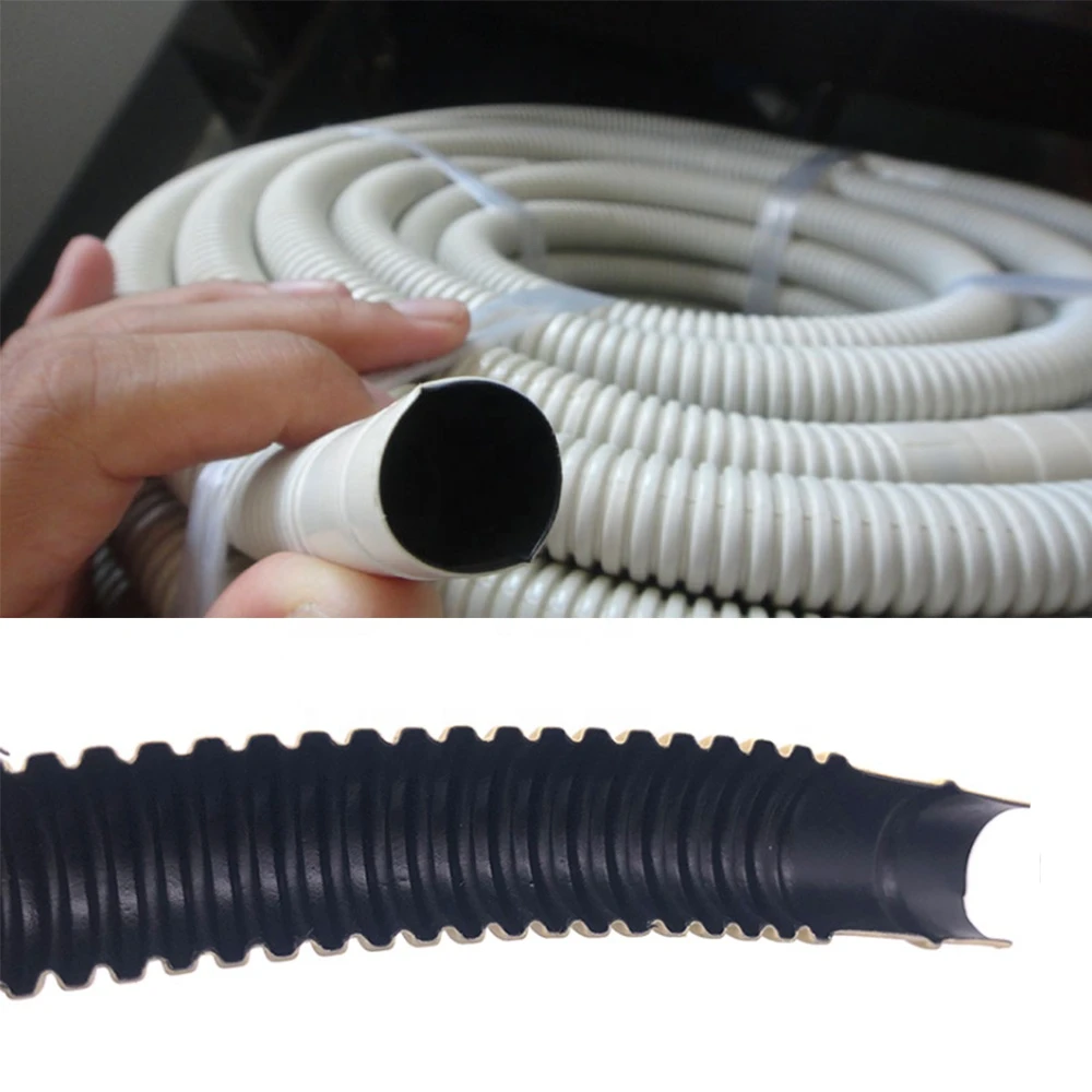 PE air conditioner spare parts flexible corrugated discharge drain hose