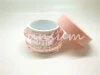 Pink double wall acrylic plastic face cream cosmetic jar