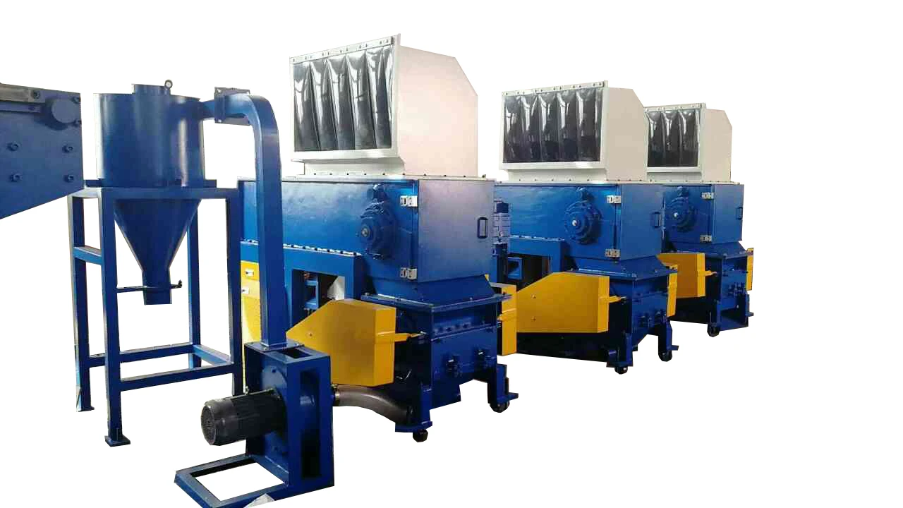 Plastic, rubber, fiber, cables and other solid material pipe TR-600 shredding and crushing machine
