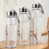 Plastic Water Bottle With Steel Cover Leak-proof Customization Logo