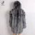 Import Popular new style vertical stripes women real silver fox fur coatwith warm hooded from China